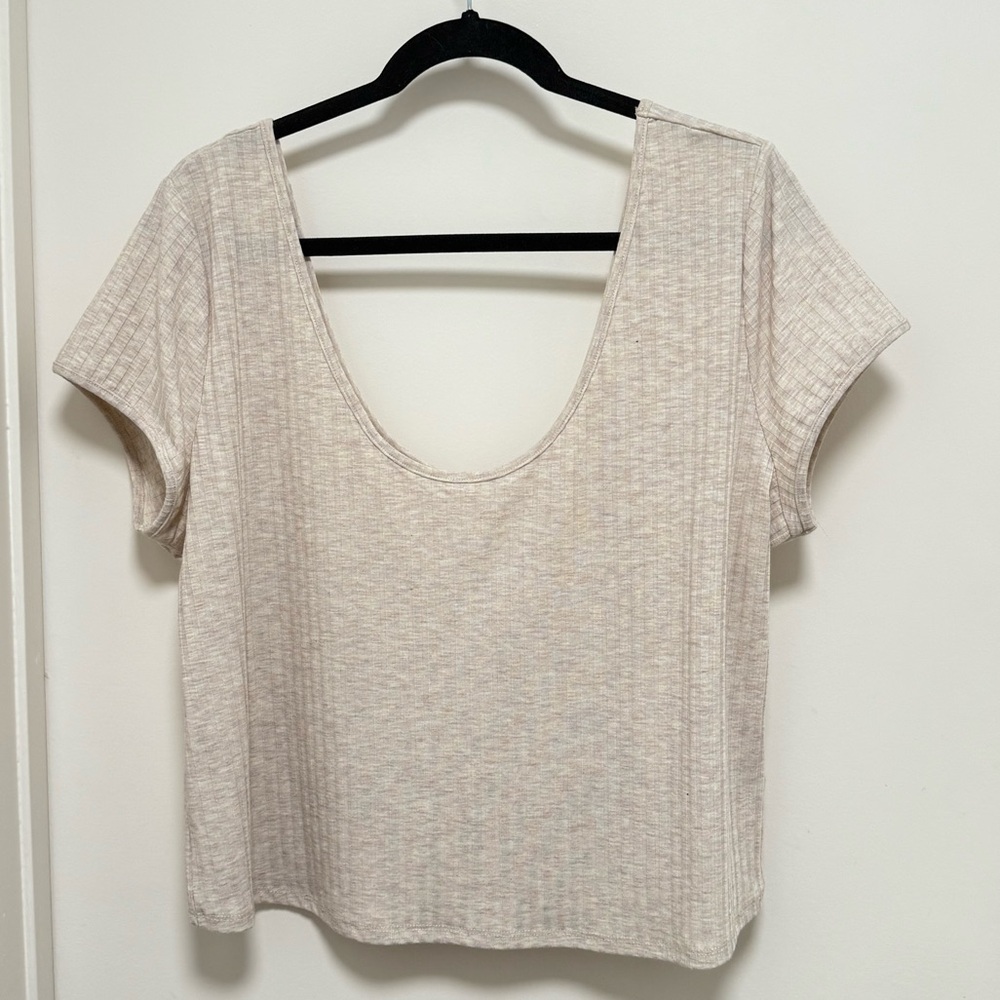 H&M Tan Crop Top Backless Knit
